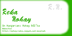 reka mohay business card